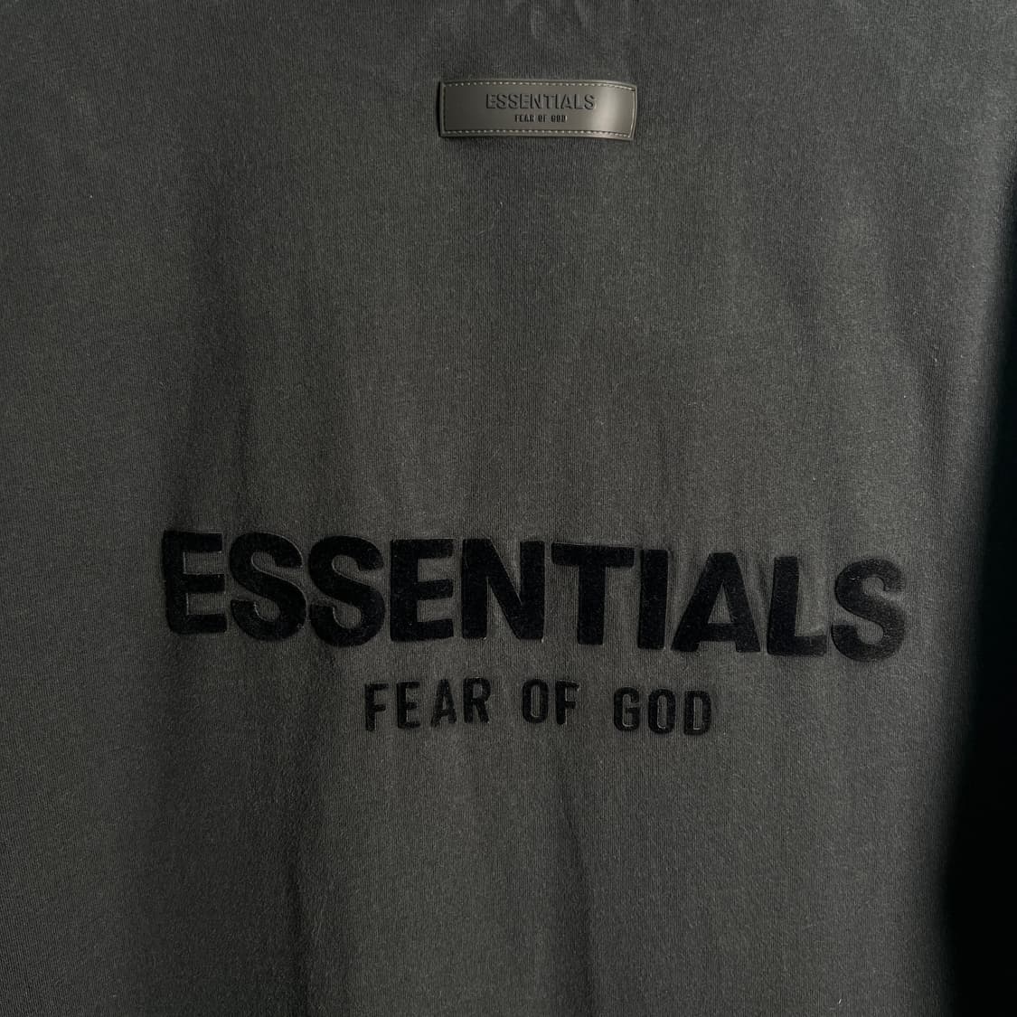 21ss 피어오브갓 에센셜 블랙 3D 백로고 반팔 티셔츠 M 상품이미지7