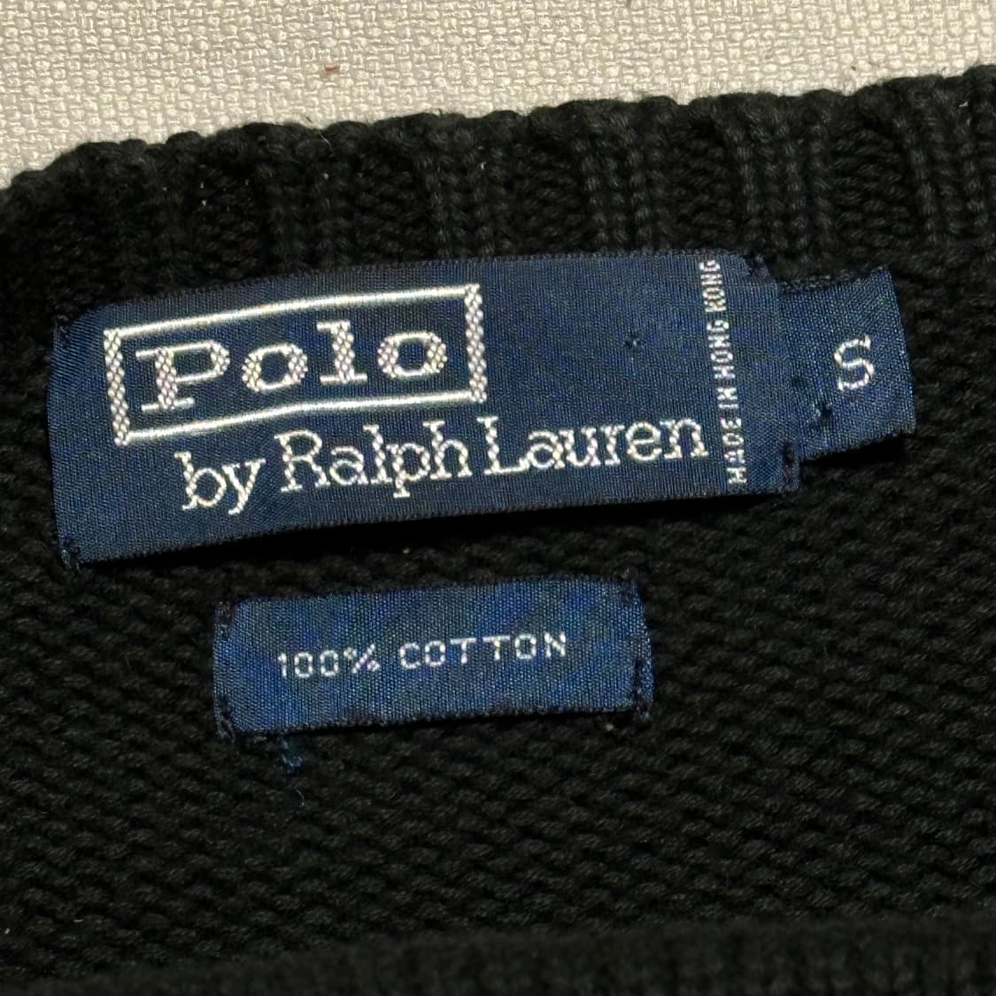 S 폴로랄프로렌 코튼 라운드넥 블랙 니트  상품이미지4