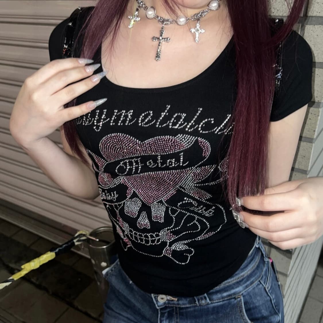 베이비메탈클럽 bmc twinkle skull t 스컬티 블랙 상품이미지2