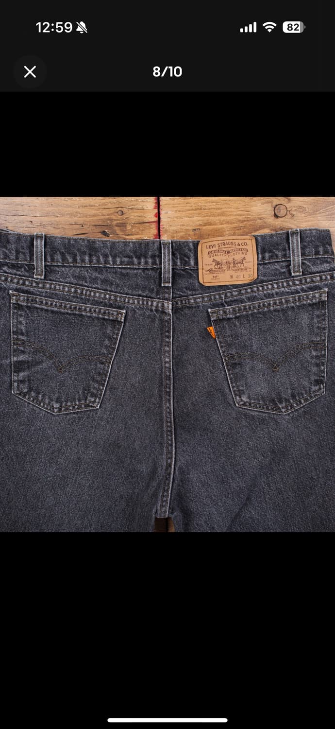 [40x30] 90‘s 리바이스 517 흑청 오렌지탭 상품이미지4