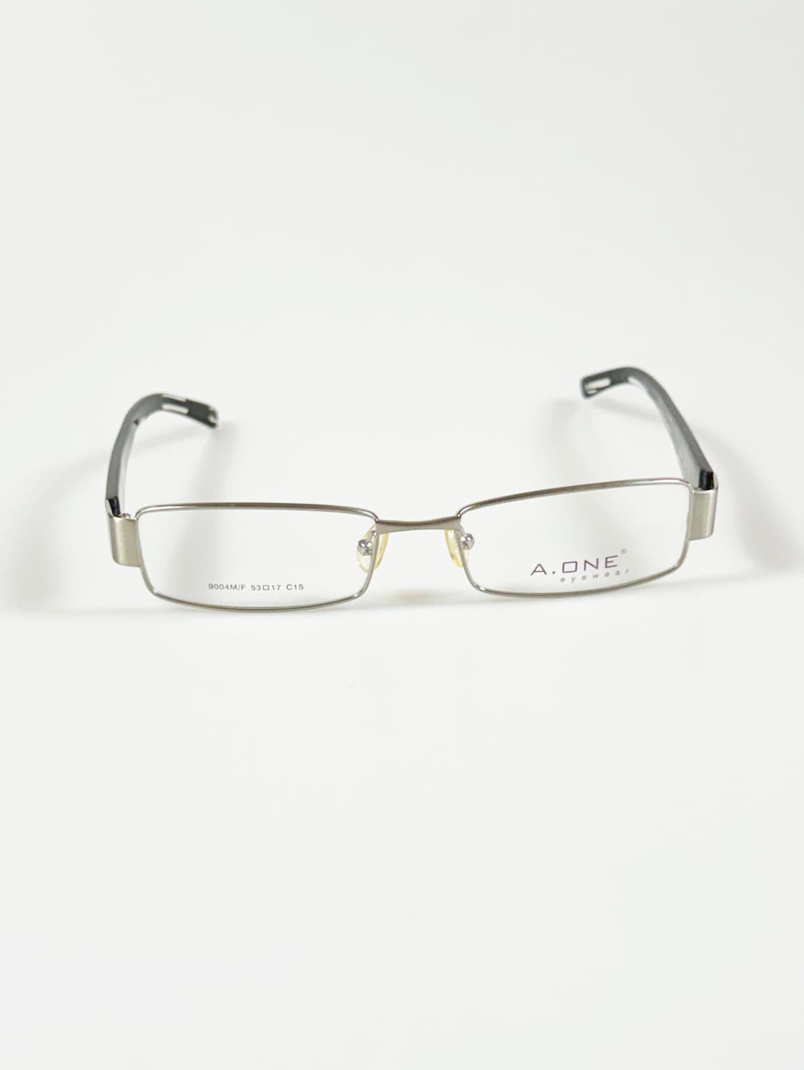 A.ONE 실버메탈 슬림 스퀘어 프레임 빈티지 안경 상품이미지1