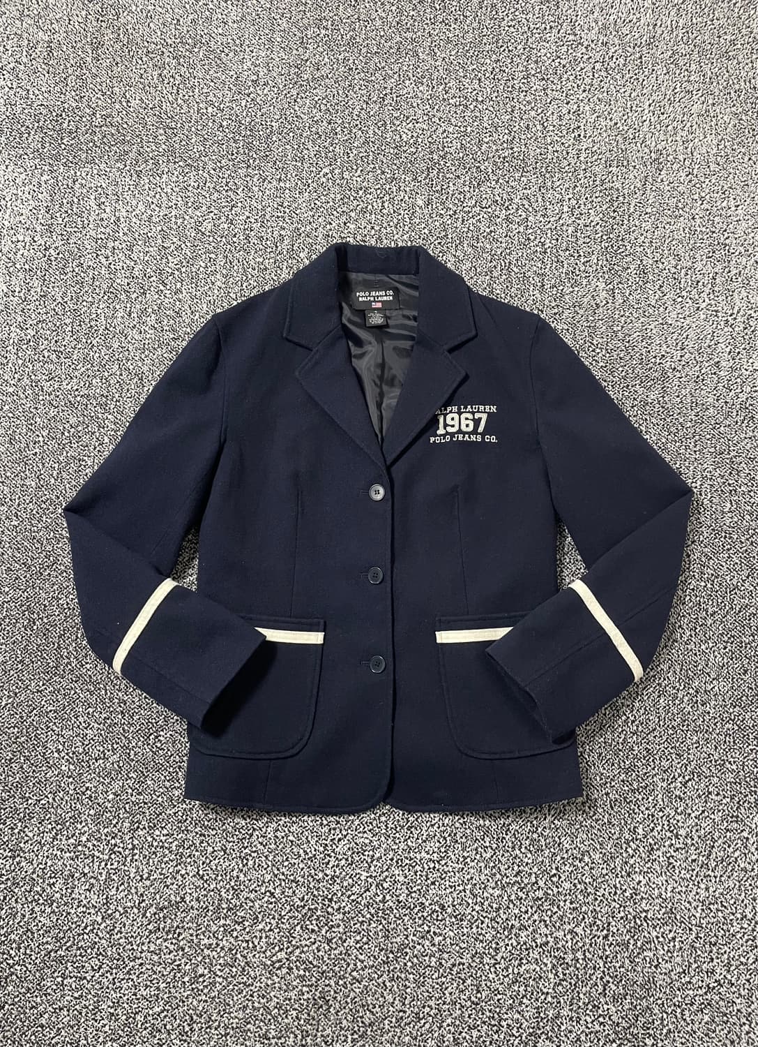 빈티지9. 폴로 진스 컴퍼니 빈티지 파이핑 블레이저 자켓 네이비 상품이미지1