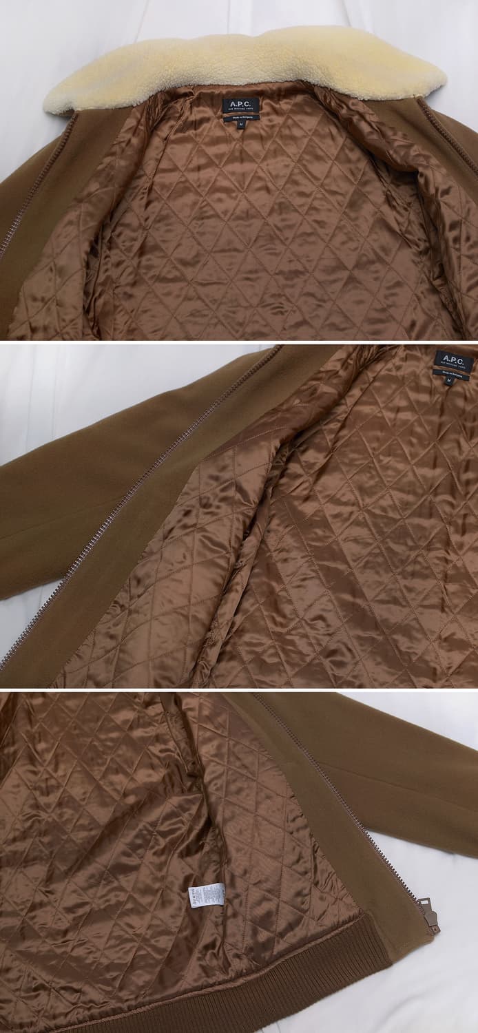 아페쎄 (a.p.c) 브론즈 시어링 집업 봄버 울자켓 (M / 100) 상품이미지7
