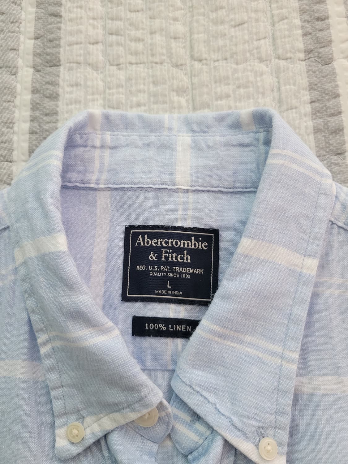 아베크롬비 Abercrombie. 신형 리넨 반팔셔츠.  L 105사이즈 상품이미지4