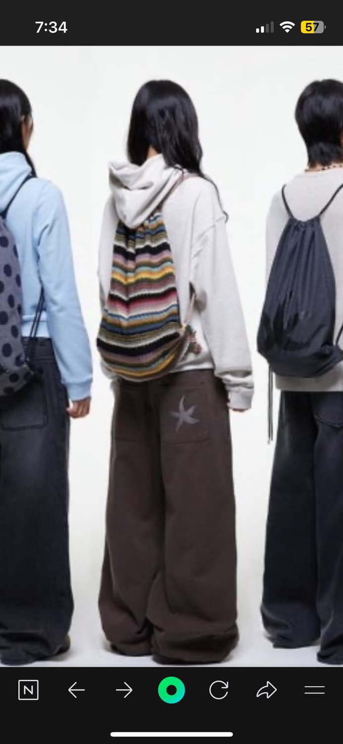 더콜디스트먼트 니트 짐쌕 가방 상품이미지2