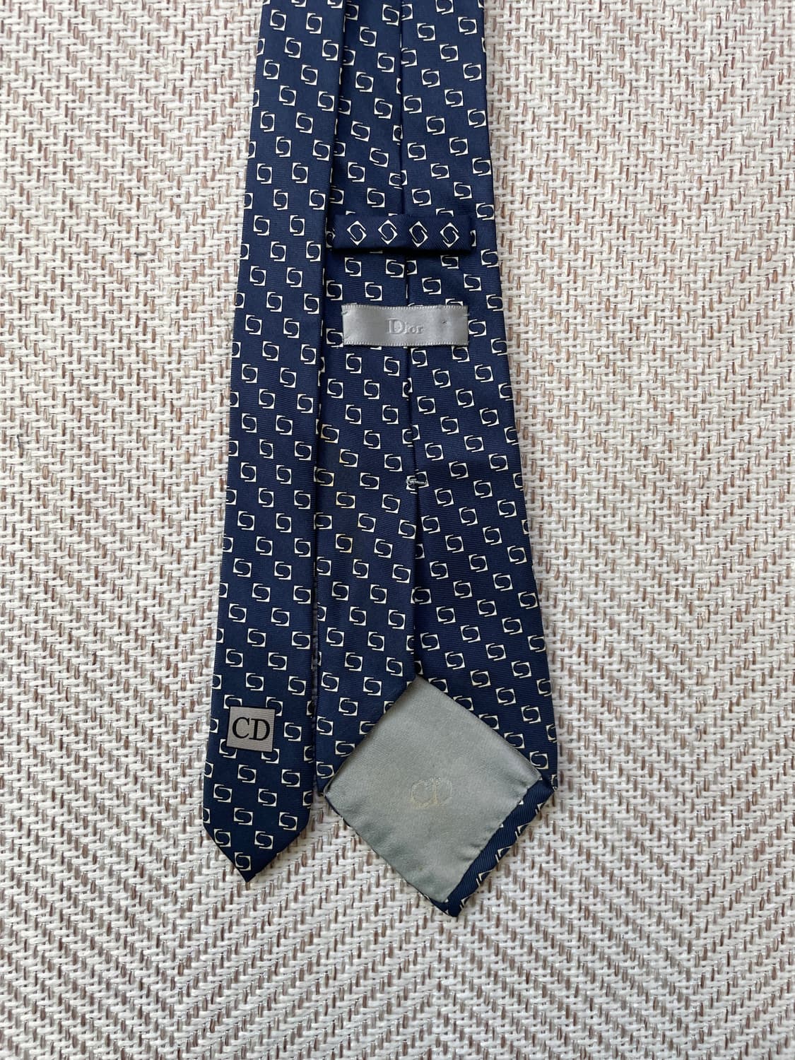 크리스찬 디올 실크 네이비 넥타이  J03759 상품이미지4