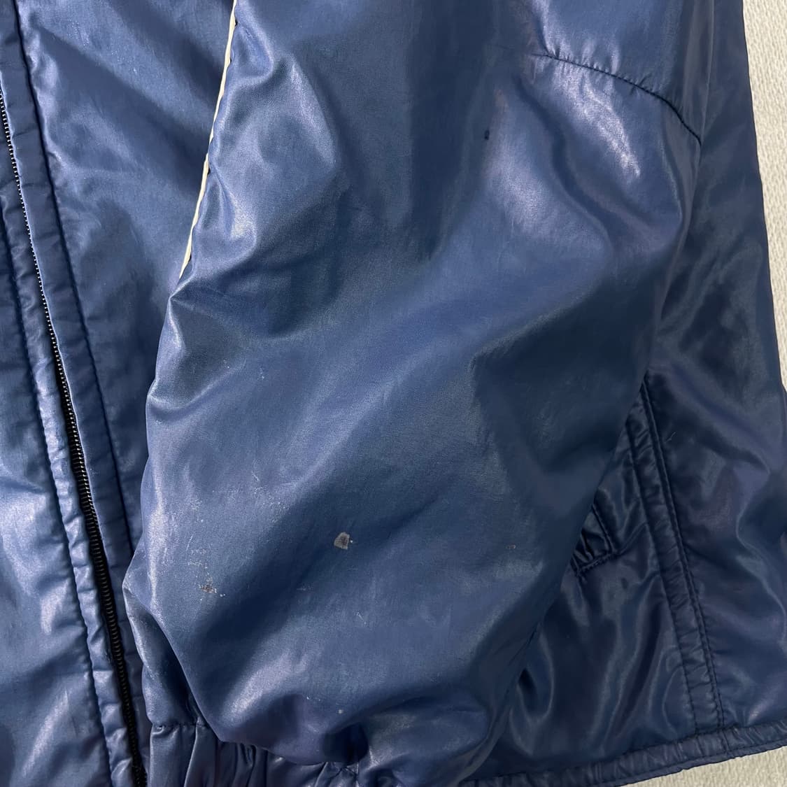 100 아디다스 80s 서독 네이비 나일론 바이커 자켓 상품이미지6