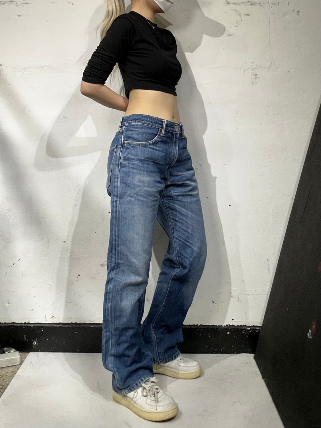 리바이스 505 중청 와이드 데님 청바지 32 상품이미지1