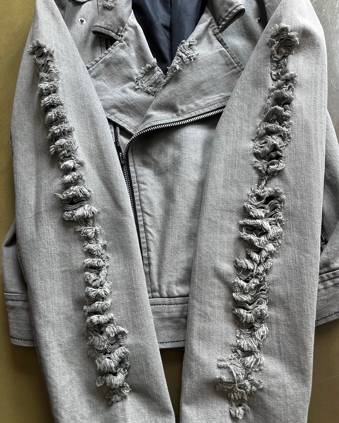Vintage Destroyed Denim Rider Jakcet 상품이미지6