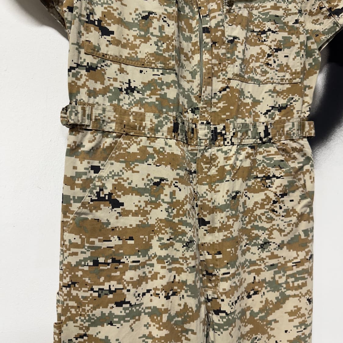 VTG 빈티지 우드랜드 카모 플라주 카펜터 하프 슬리브 점프수트 상품이미지5