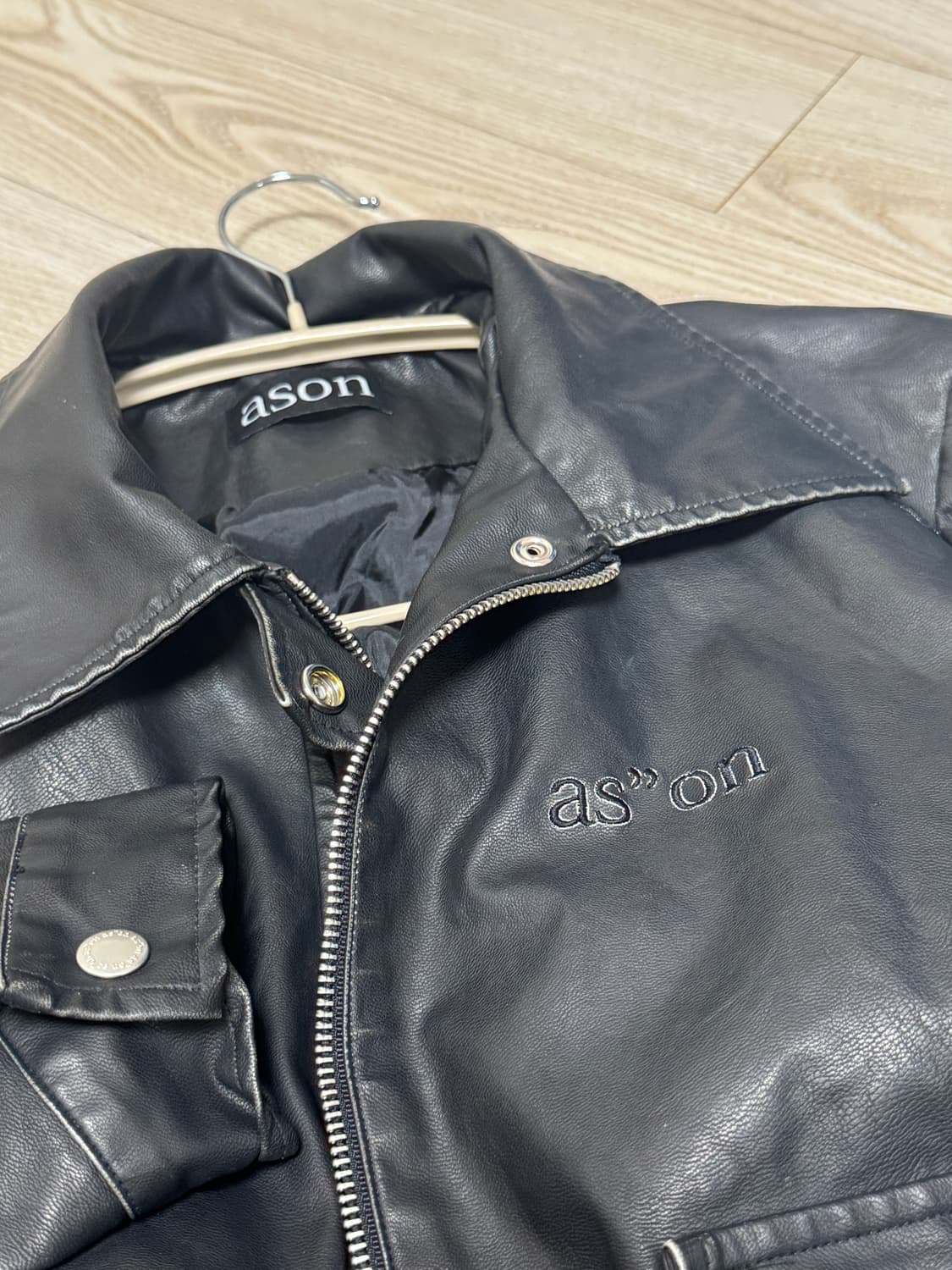 애즈온 가죽자켓 상품이미지3