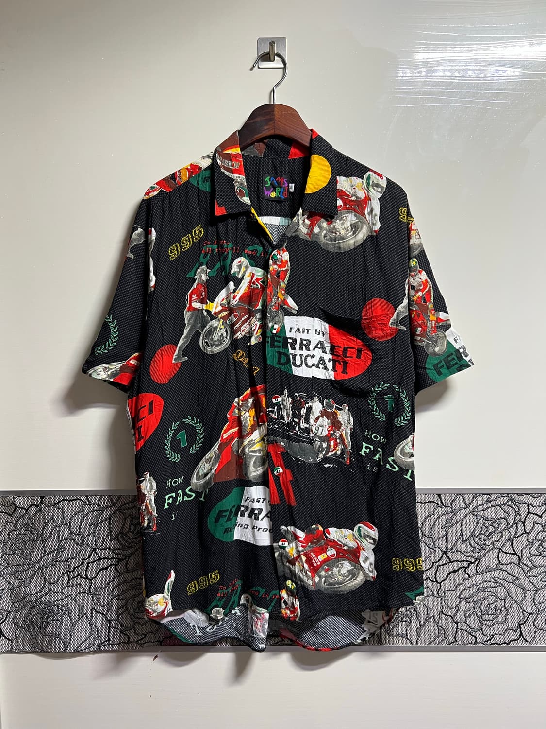 빈티지 잼스월드 듀가티 하와이안셔츠 상품이미지1