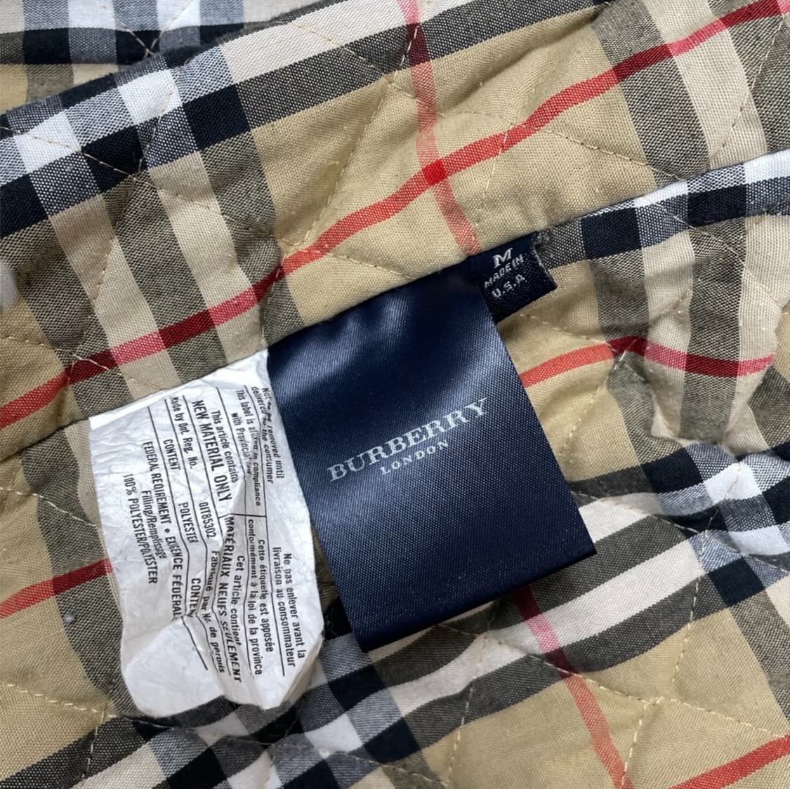 버버리 Burberry 블랙 노바체크 퀼팅 안감 블루종 자켓 M 상품이미지4