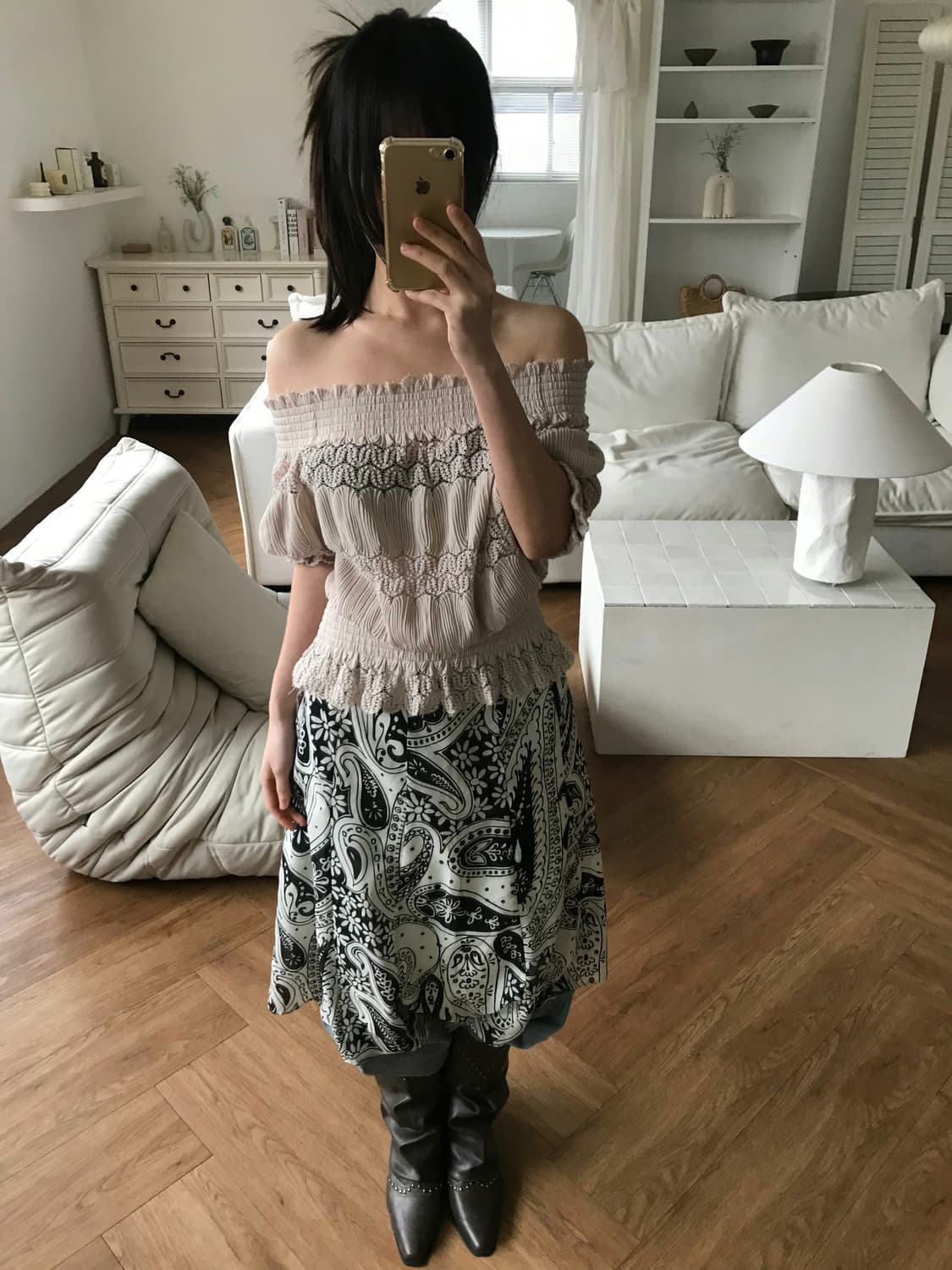 vintage smoke banding top 상품이미지1