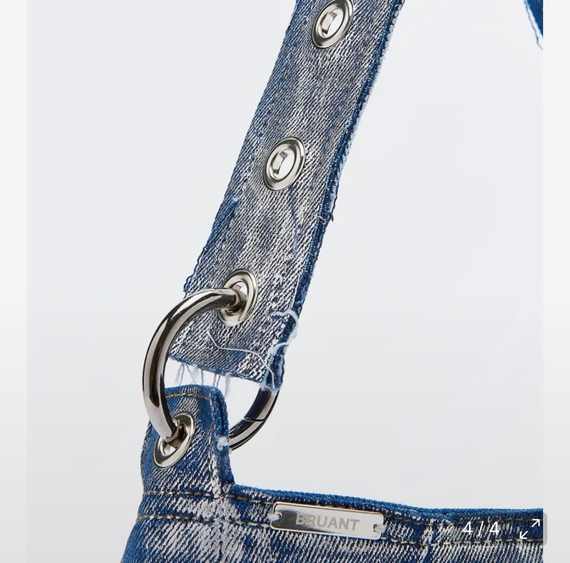 브루앙 더트 데님 숄더 백 인디고 상품이미지4