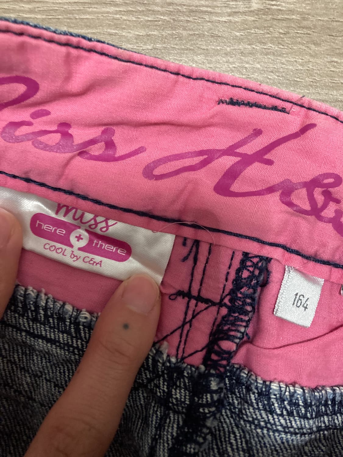 빈티지 데님 미니 스커트 상품이미지3