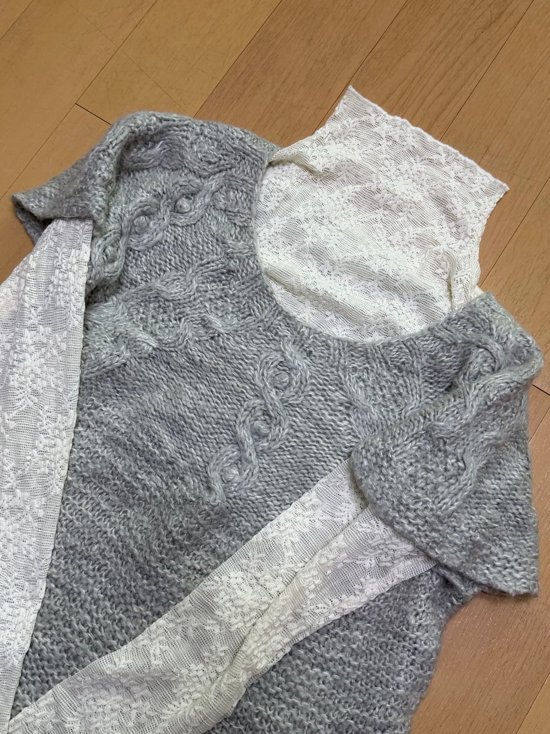 모리걸 반팔 레이스 플라 상품이미지1