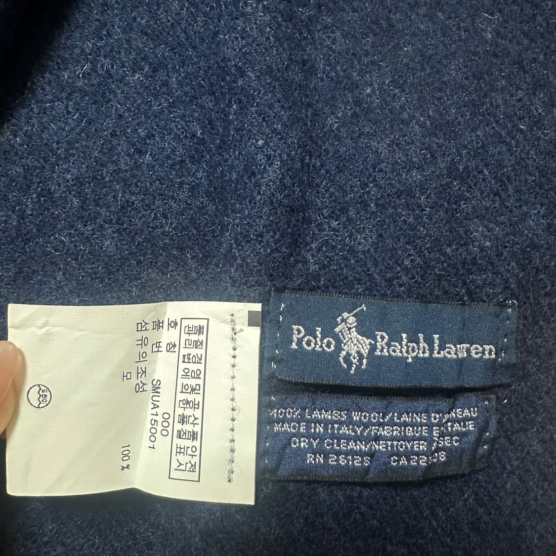 폴로 랄프로렌 램스 울 블루네이비 머플러 목도리 상품이미지4