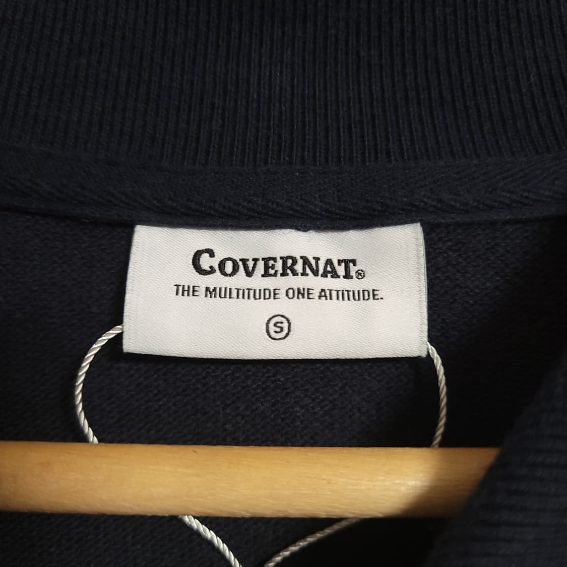 (S) COVERNAT 커버낫 네이비 PK 카라 긴팔 티셔츠 상품이미지3
