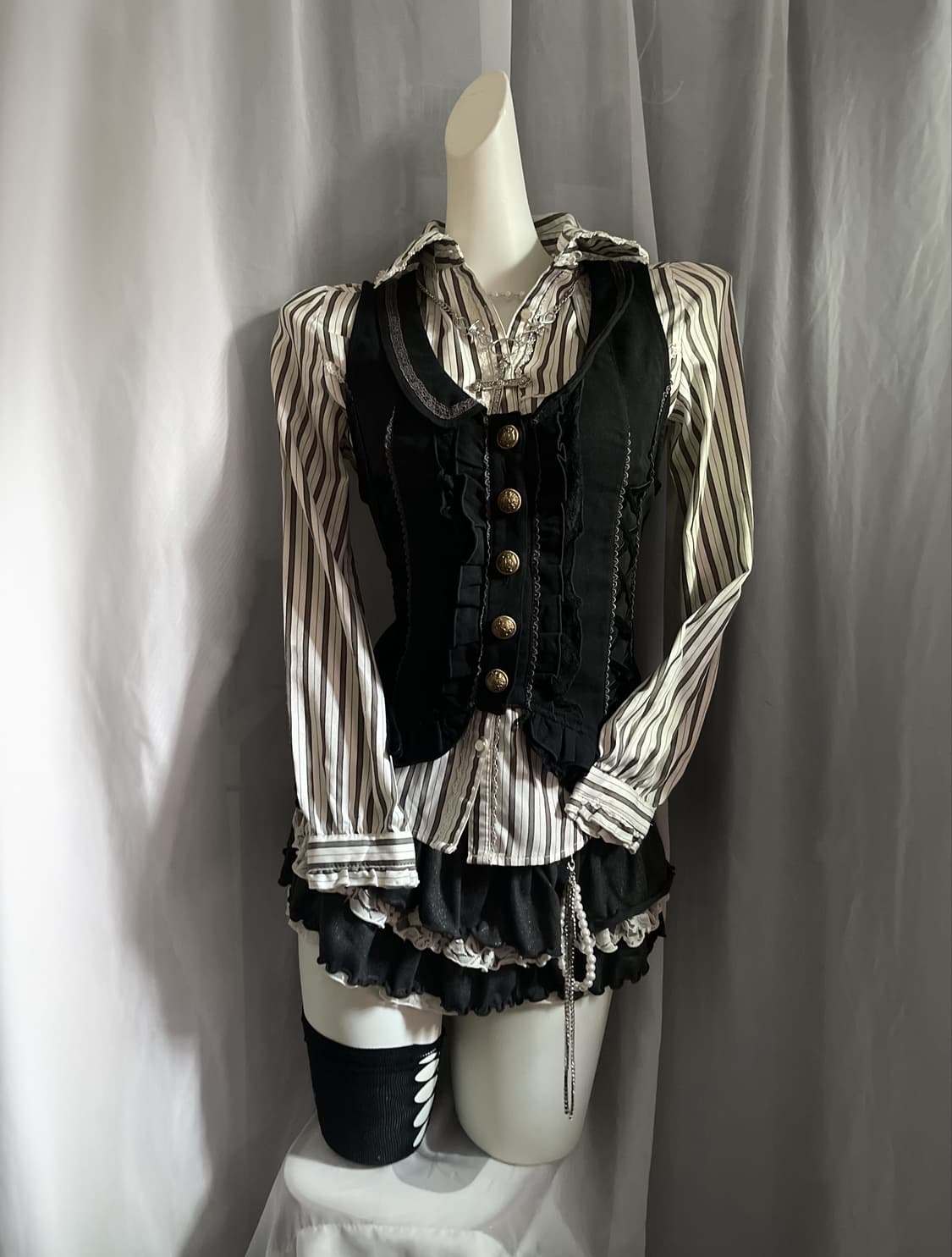 Axes femme blouse 엑시즈팜 스트라이프 블라우스 상품이미지4