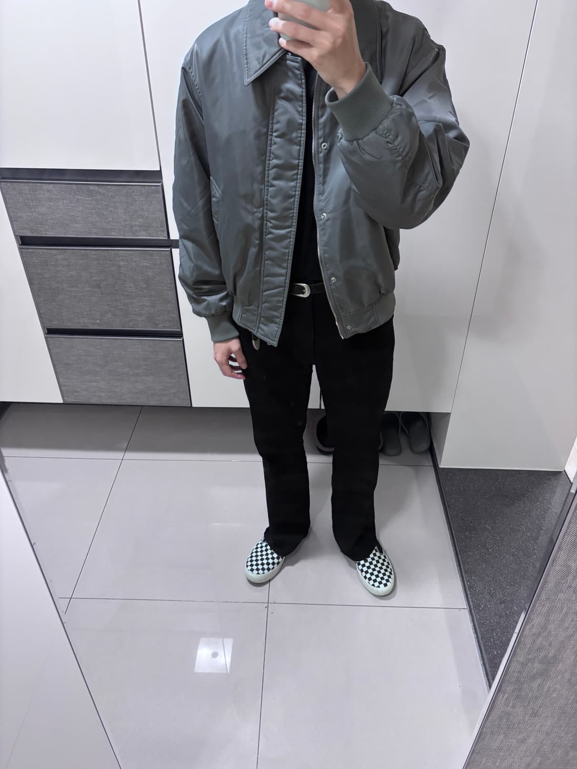 100 TNGT 카라 항공점퍼 블루종 상품이미지2