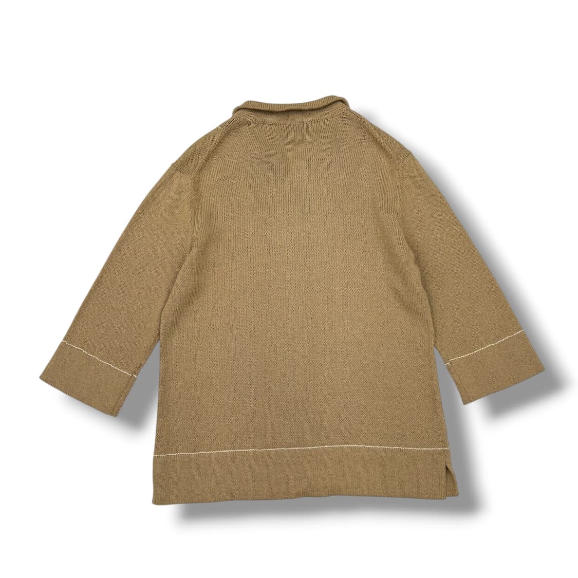 요지 야마모토 스티치 코튼 니트 7부 가디건 상품이미지2