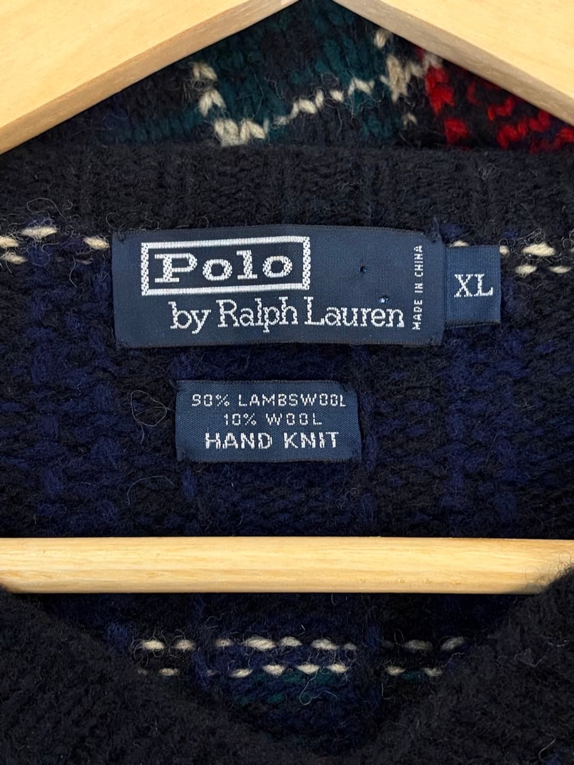 (XL) 폴로 핸드니트 메리노울 체크 니트 8.9 상품이미지6