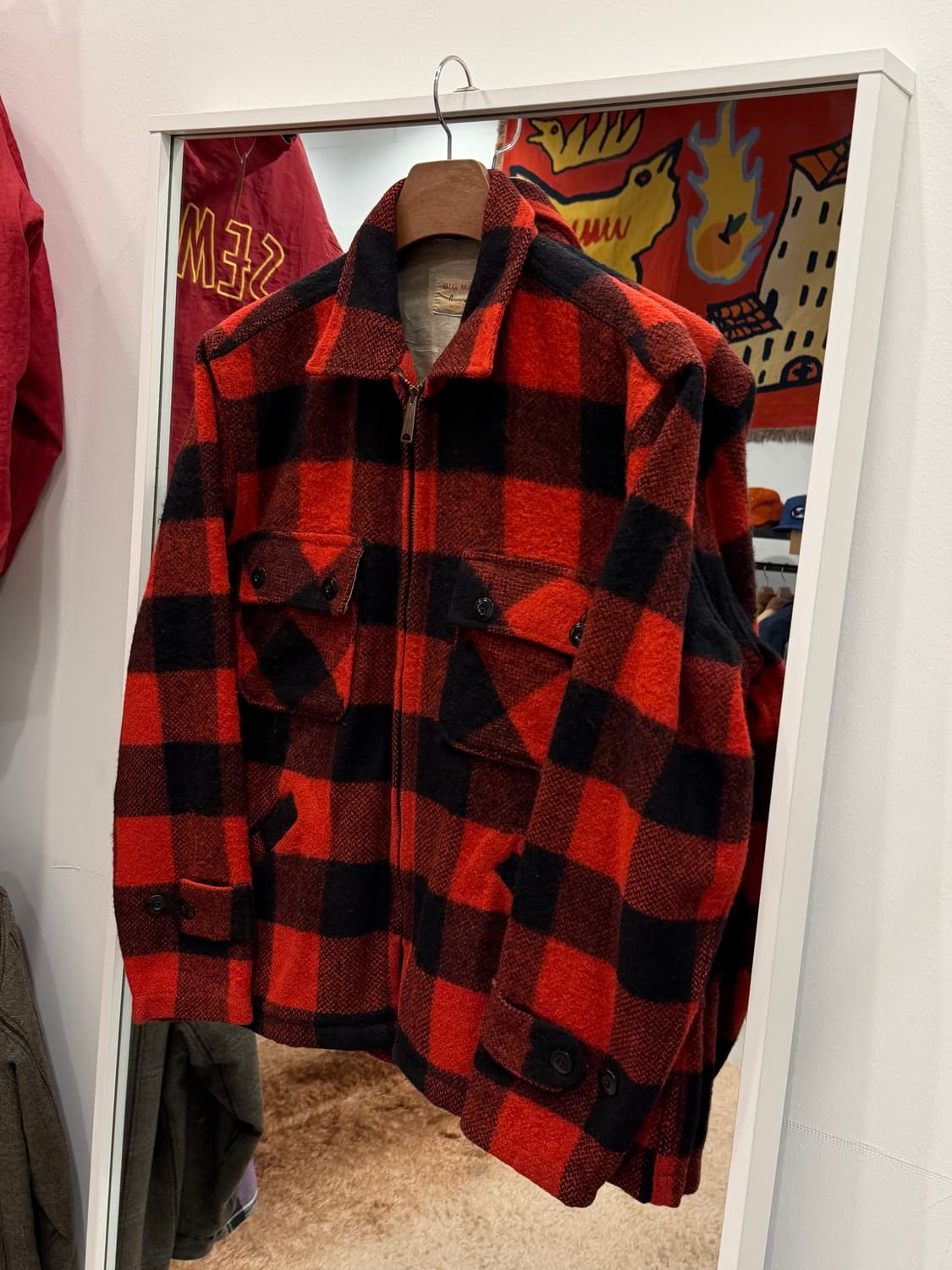 60s Big Bac by Penney's 버팔로 체크 울 헌팅 자켓 상품이미지1