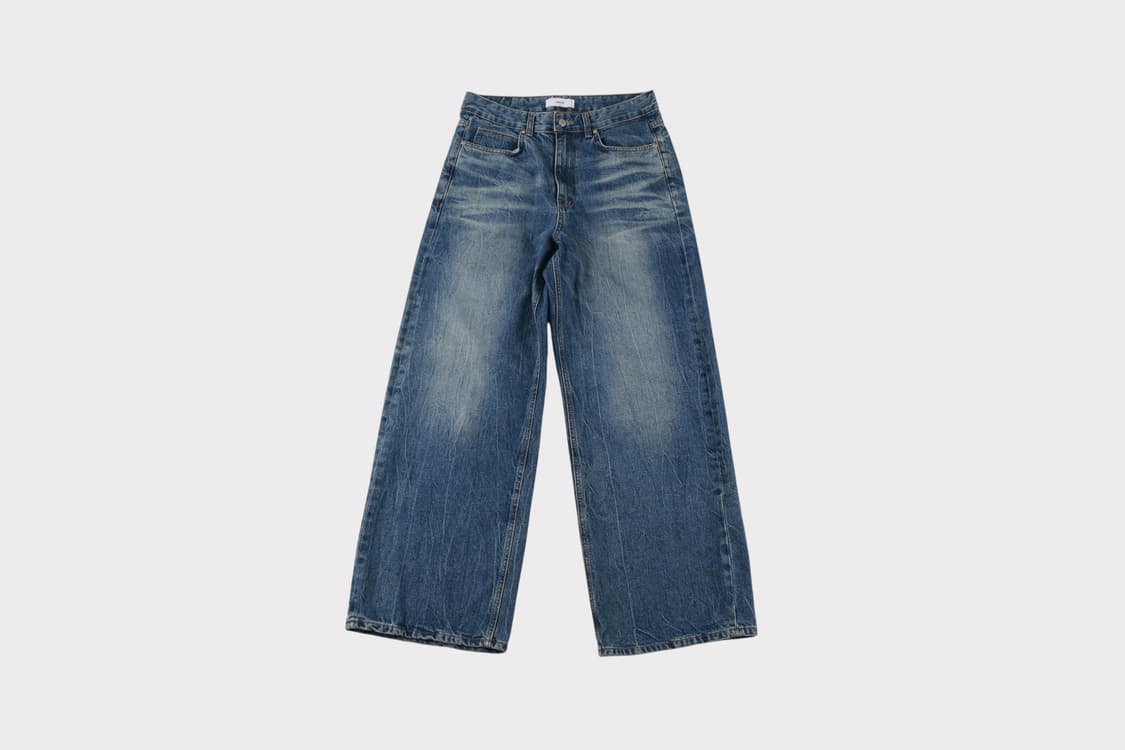 [48] 엘무드 와이드 데님팬츠 상품이미지1