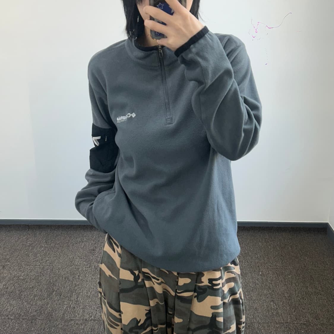 Columbia 콜롬비아 티타늄 차콜 후리스 반집업 상품이미지2