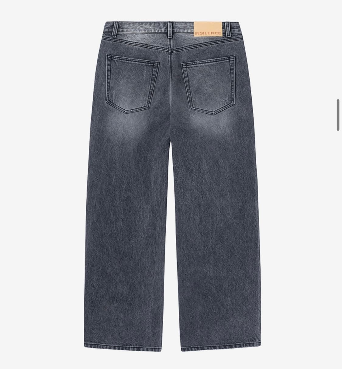 (새) 인사일런스 CALIK 로우 웨이스트 와이드 진 ASH GREY 상품이미지4