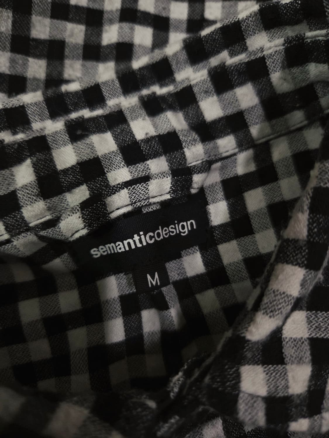 semantic design 러기드 체크 백 지퍼 셔츠 재킷 상품이미지8