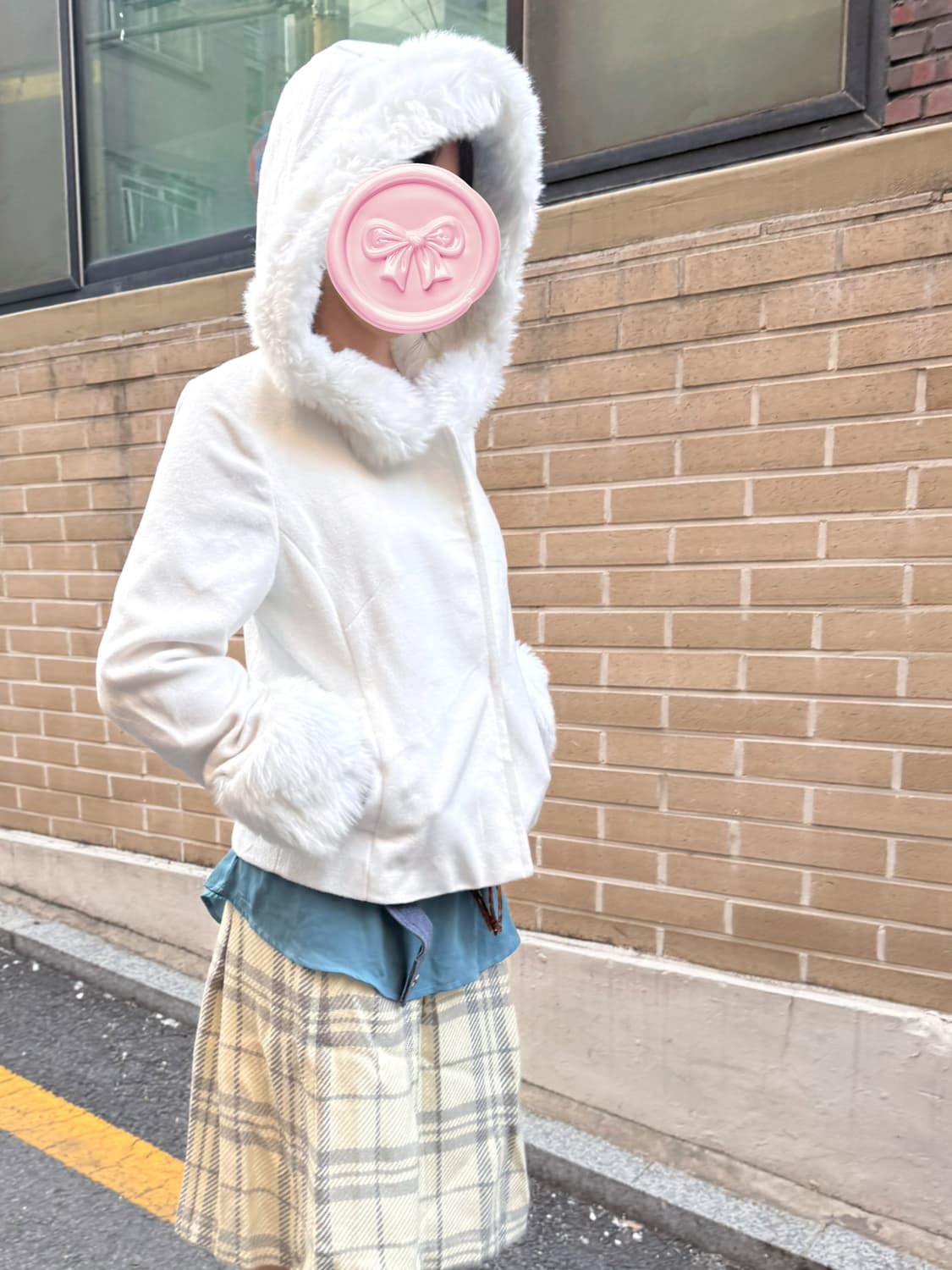 Vintage White Fur Jacket  상품이미지3