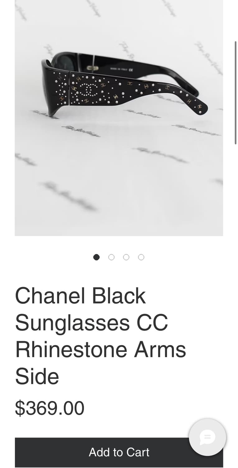 샤넬 00AW 빈티지 링스톤 로고 선글라스 상품이미지2