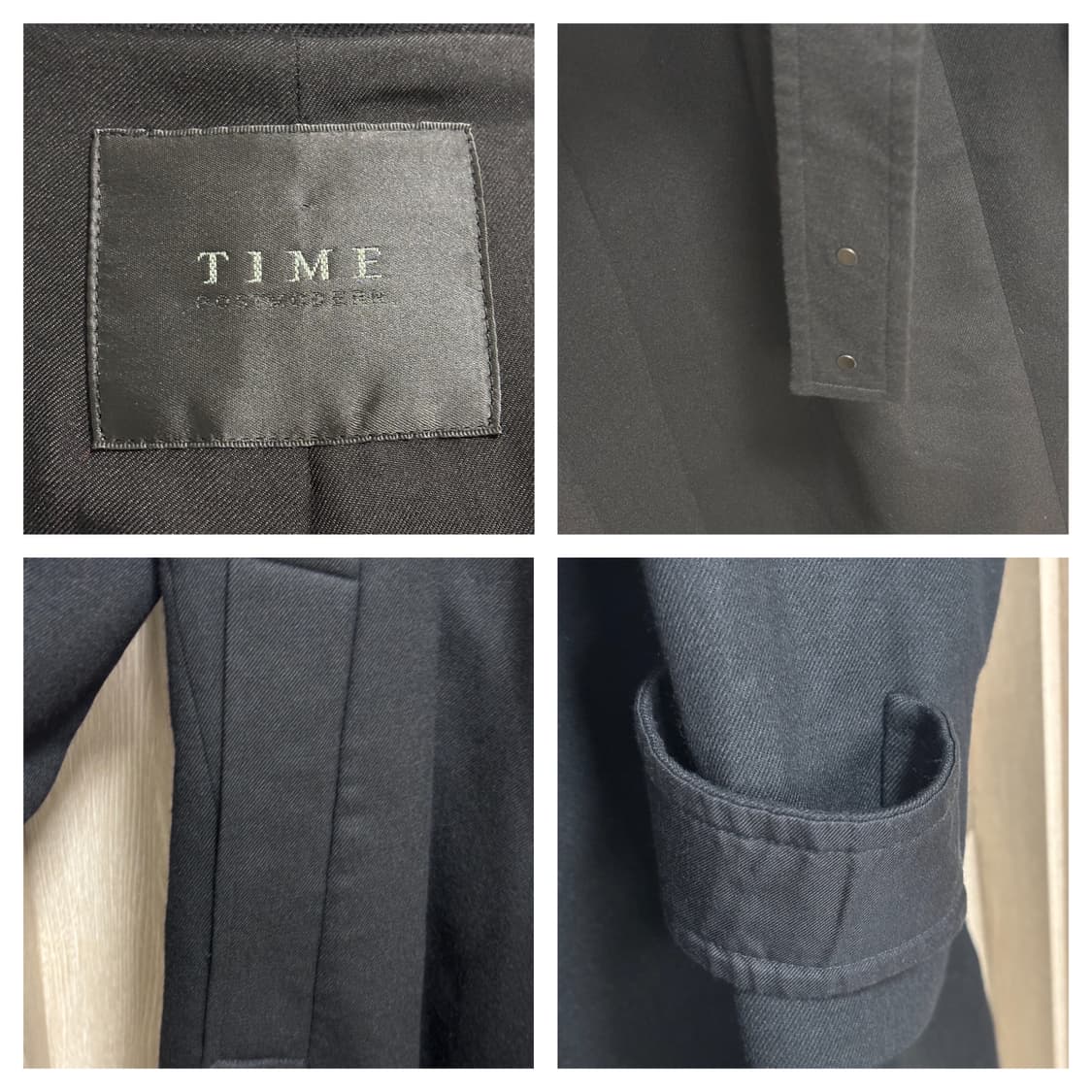 타임옴므 울블렌드 오버핏 벨티드 롱코트95~100/블랙 상품이미지7