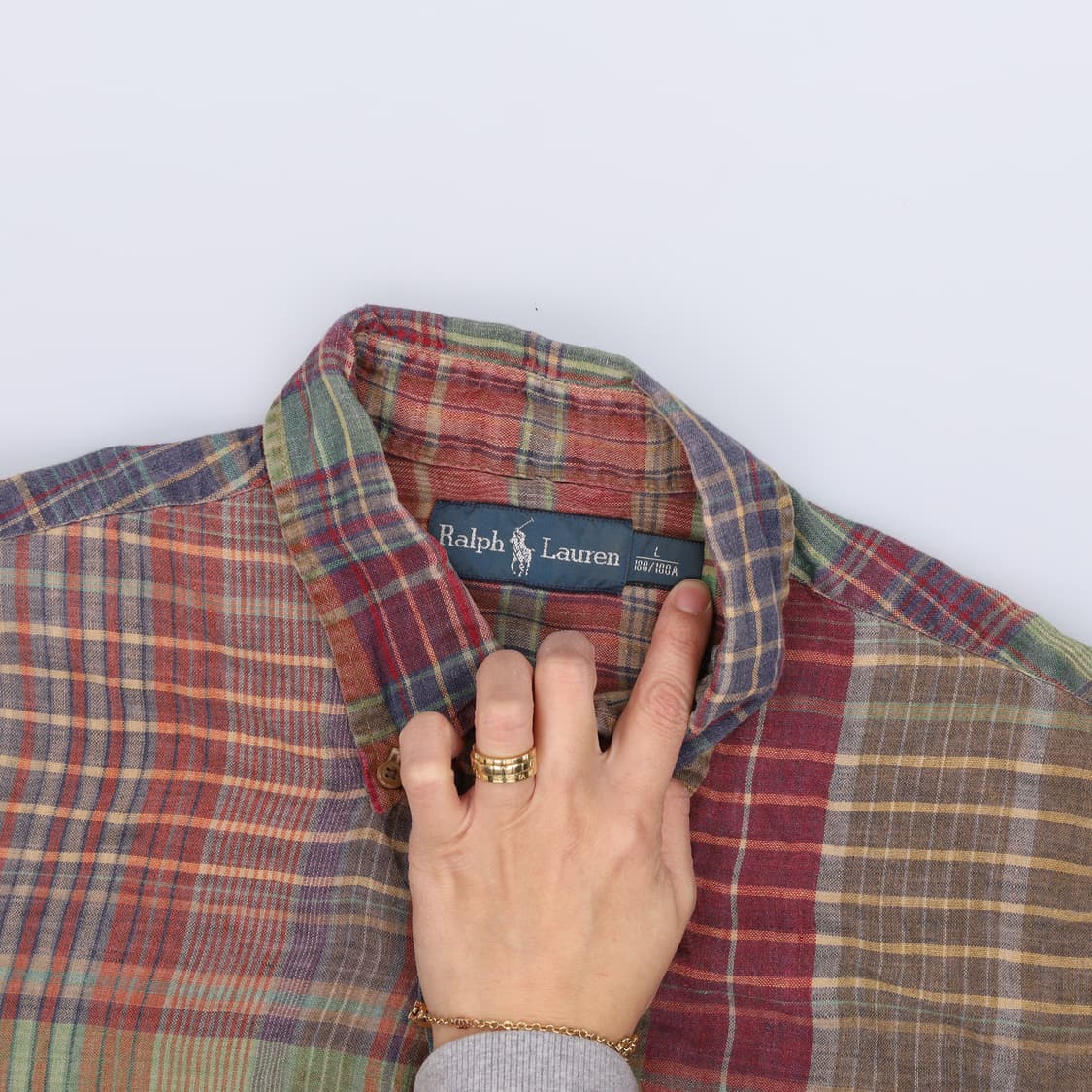 L 폴로 체크 긴팔 셔츠 0313H1 상품이미지3