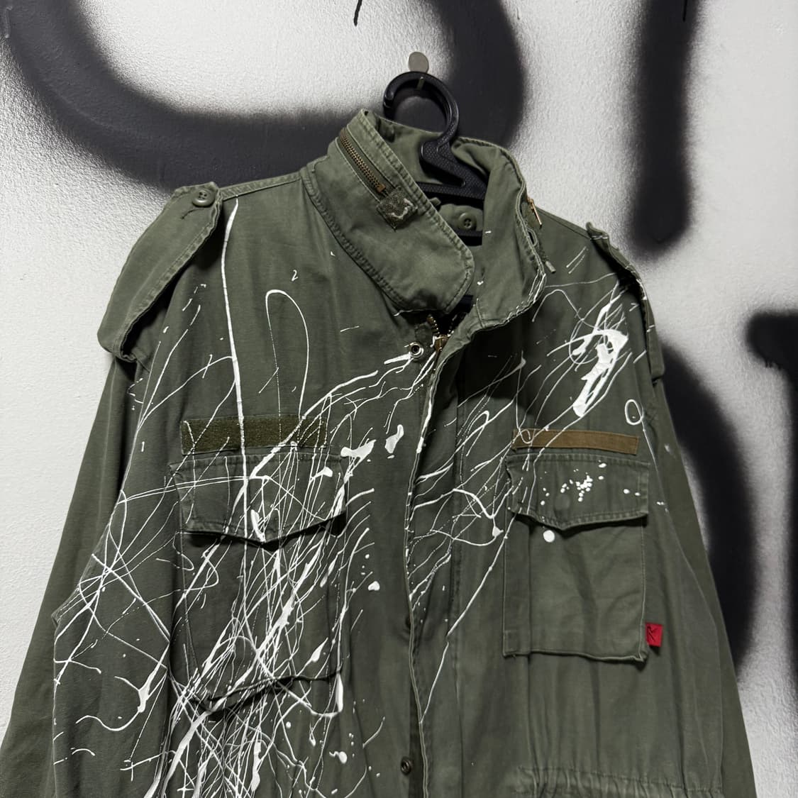 90s 오리지널 밀리터리 로스코 빅 사이즈 더티 프린팅 m65 필드 자켓 상품이미지3