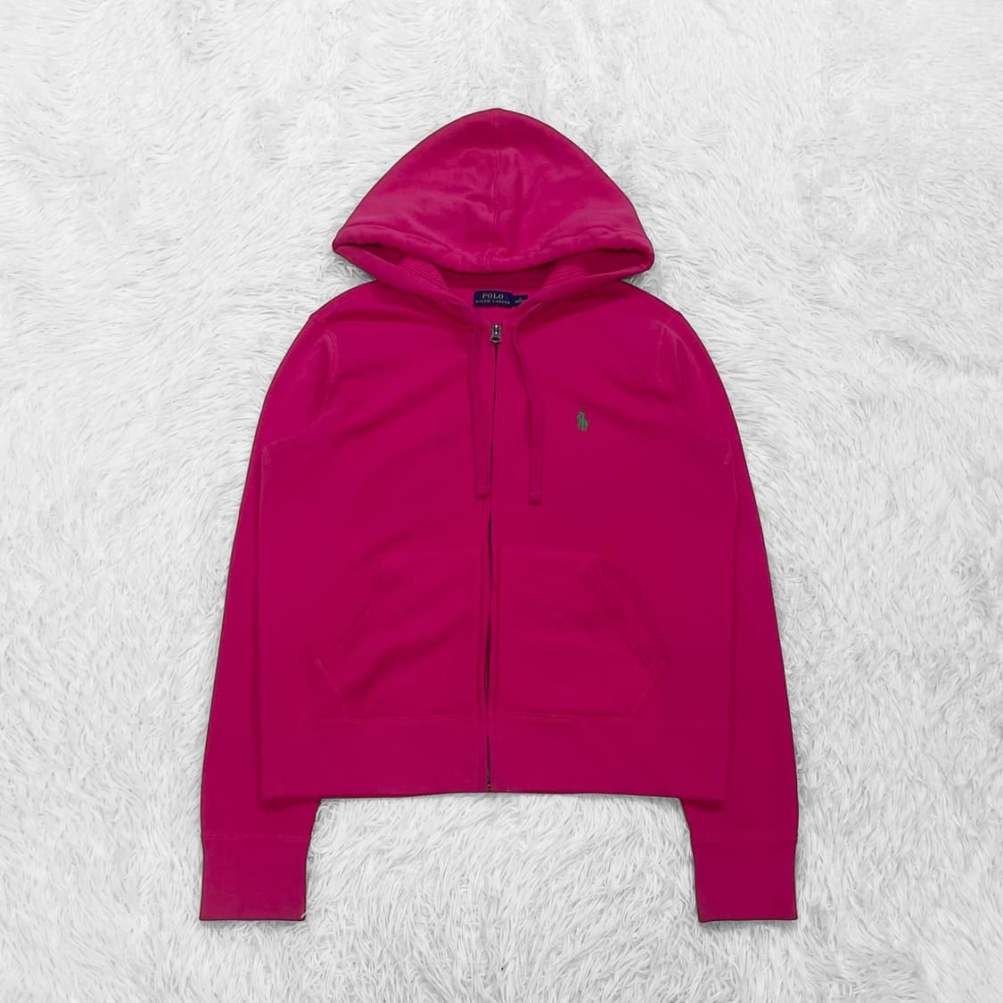 폴로 랄프로렌 포니 로고 후드집업 핑크 상품이미지2