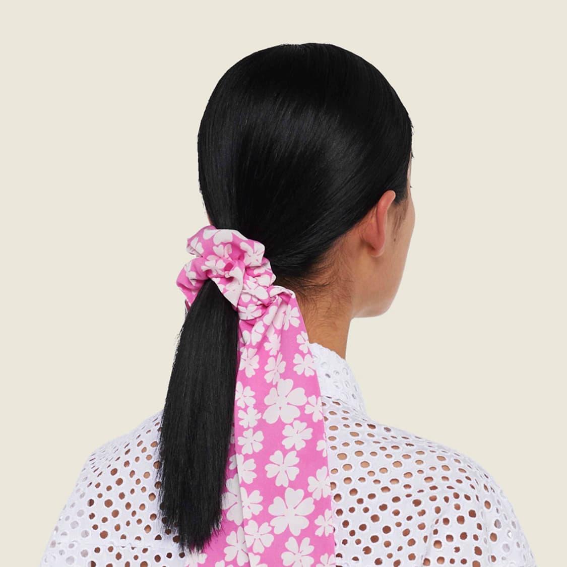새상품 미우미우 헤어밴드 스크런치 스카프 곱창 핑크 컬러 상품이미지1