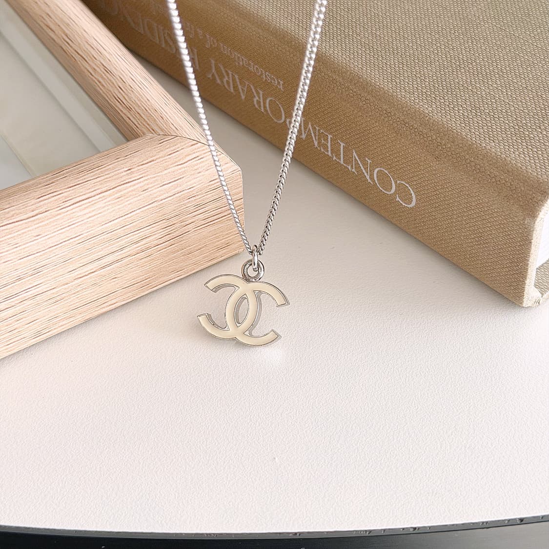 빈티지 샤넬 CC 목걸이 아이보리 [감정서 포함] 상품이미지3