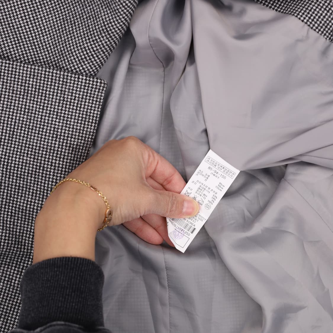 [85-94-155] 비씨비지 여성 트임 체크 코트 1104HR2 상품이미지5