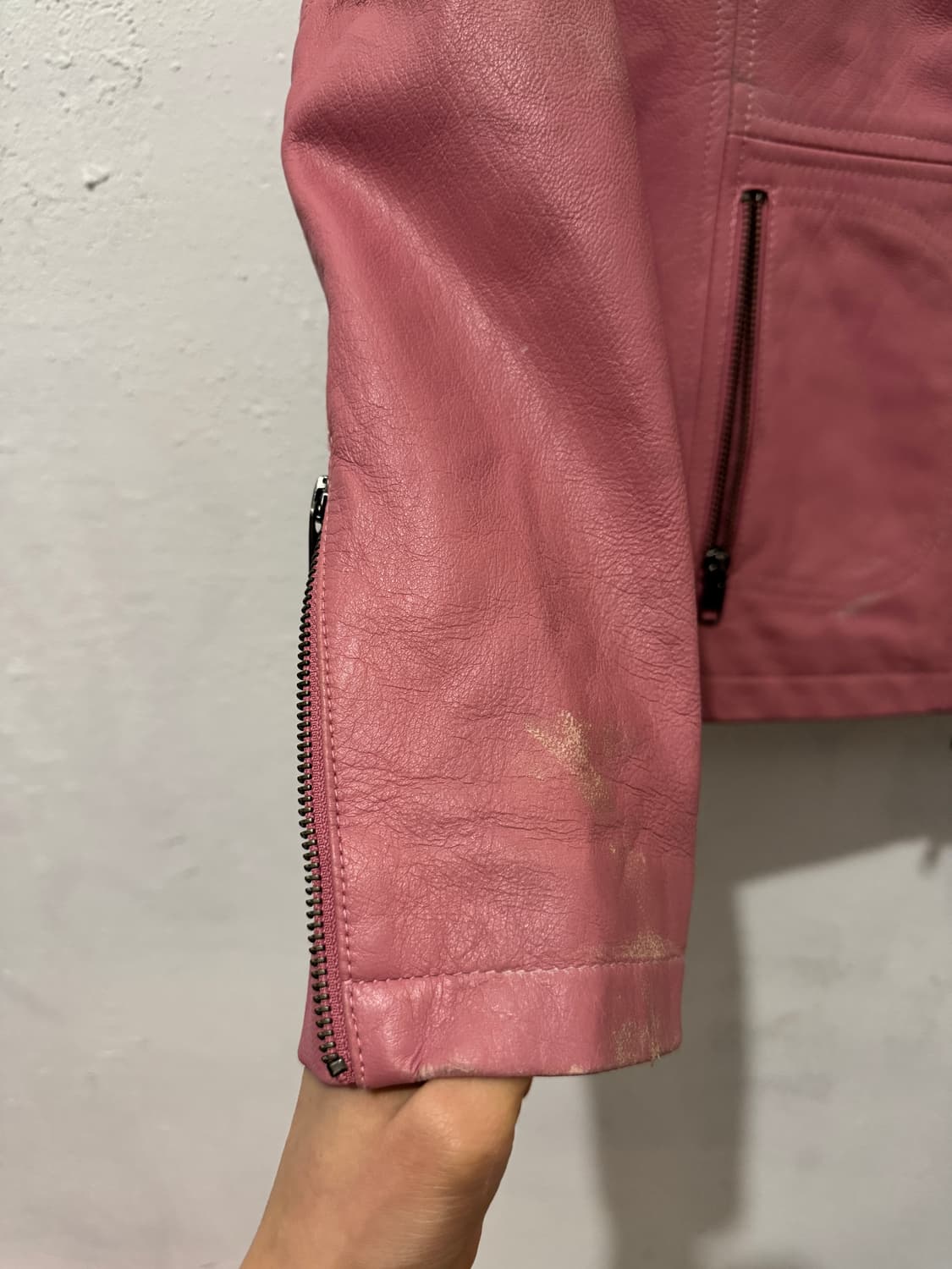 할리데이비슨 핑크 레더 라이딩 자켓 상품이미지6