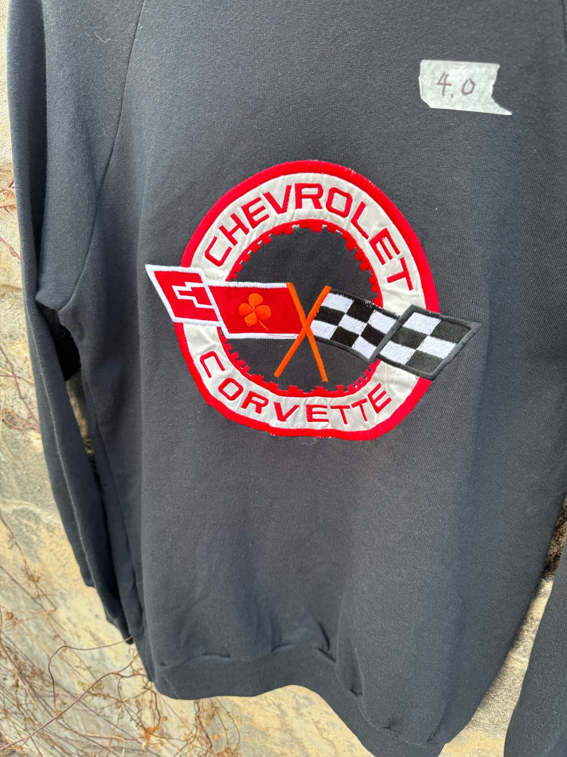 90s 쉐보레 빈티지 자수 스웻 셔츠 맨투맨 블랙 L 상품이미지3