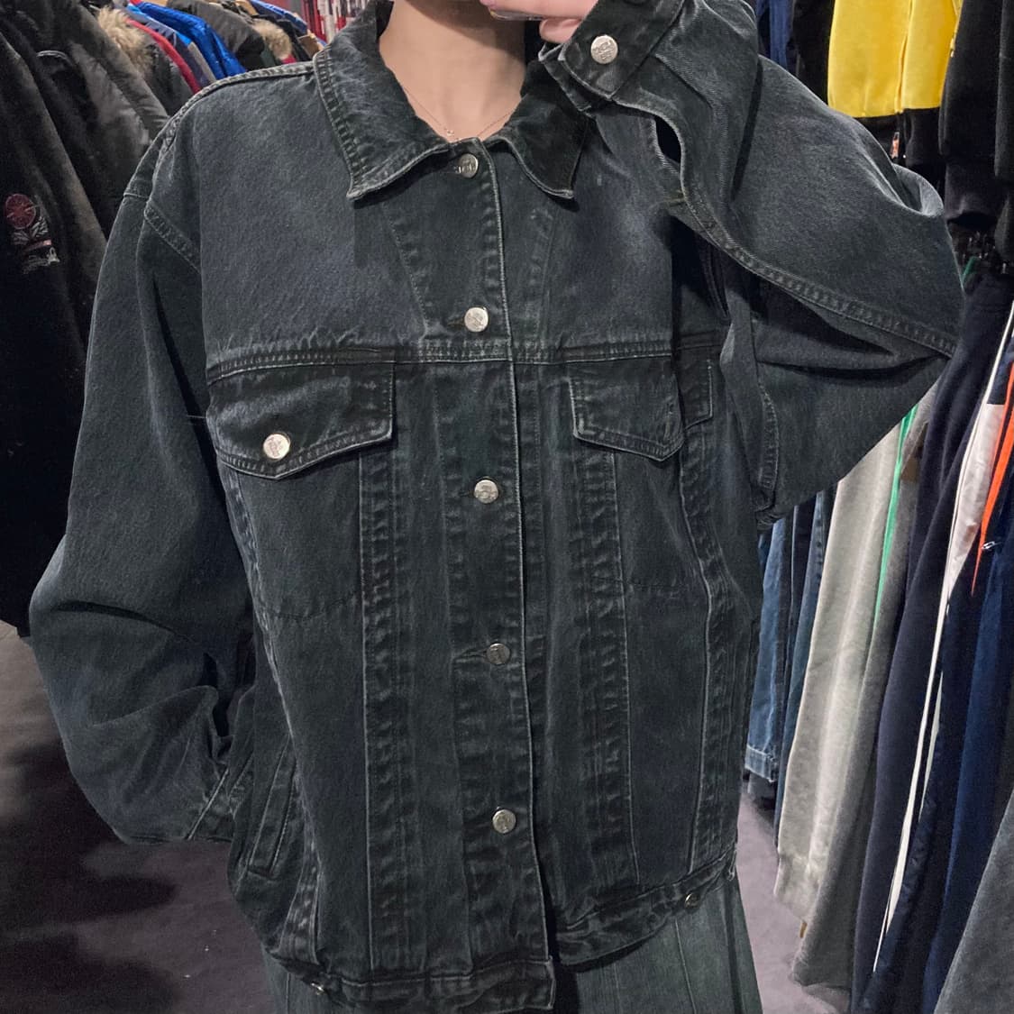 [IM] vtg 흑청 데님 자켓 상품이미지2