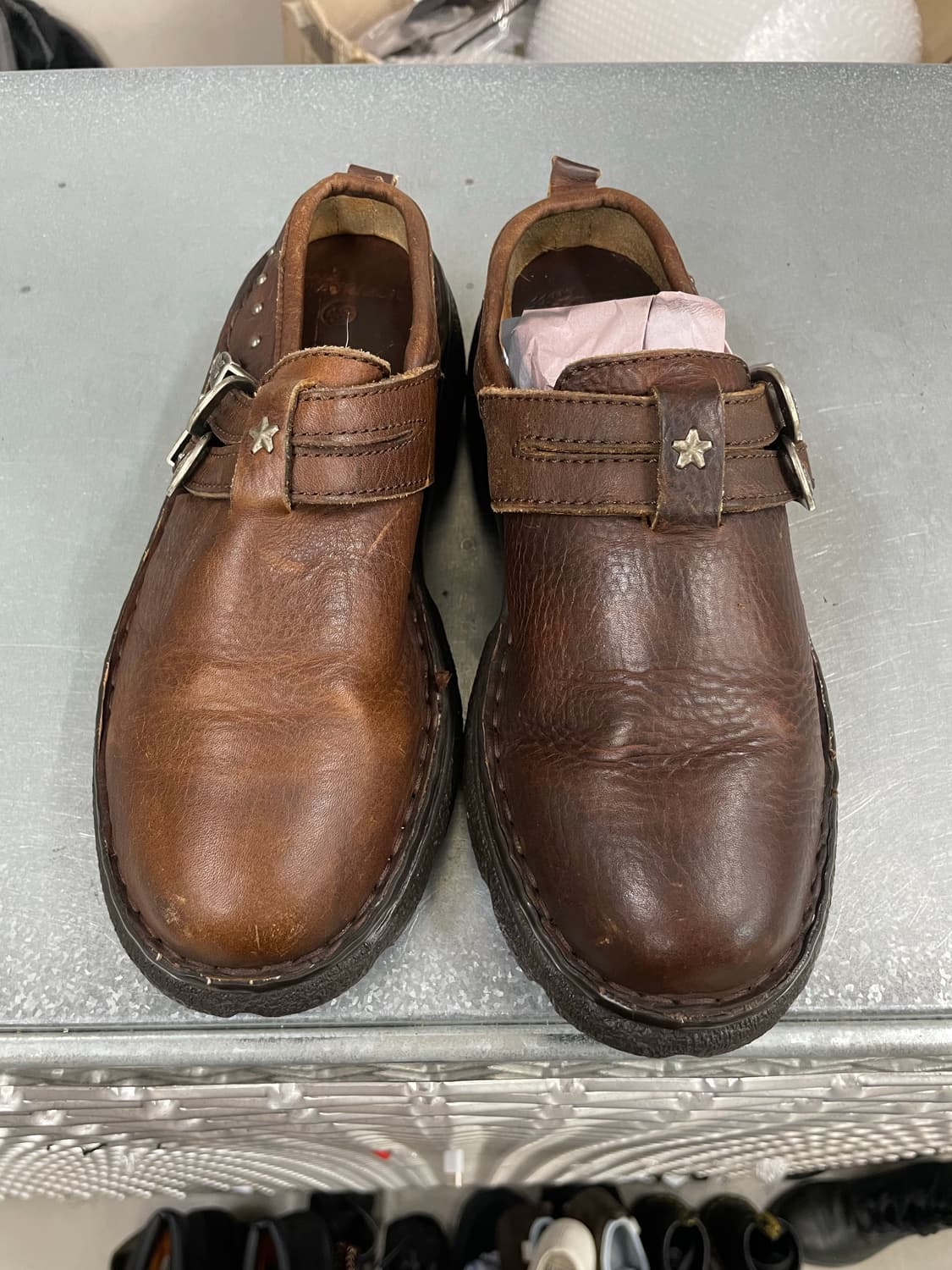 더블 H 부츠 뮬 브라운 38 (gr-4270) 상품이미지5