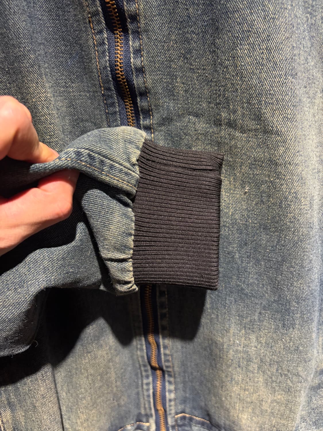 Vintage washed denim blouson / 데님 블루종점퍼 상품이미지4