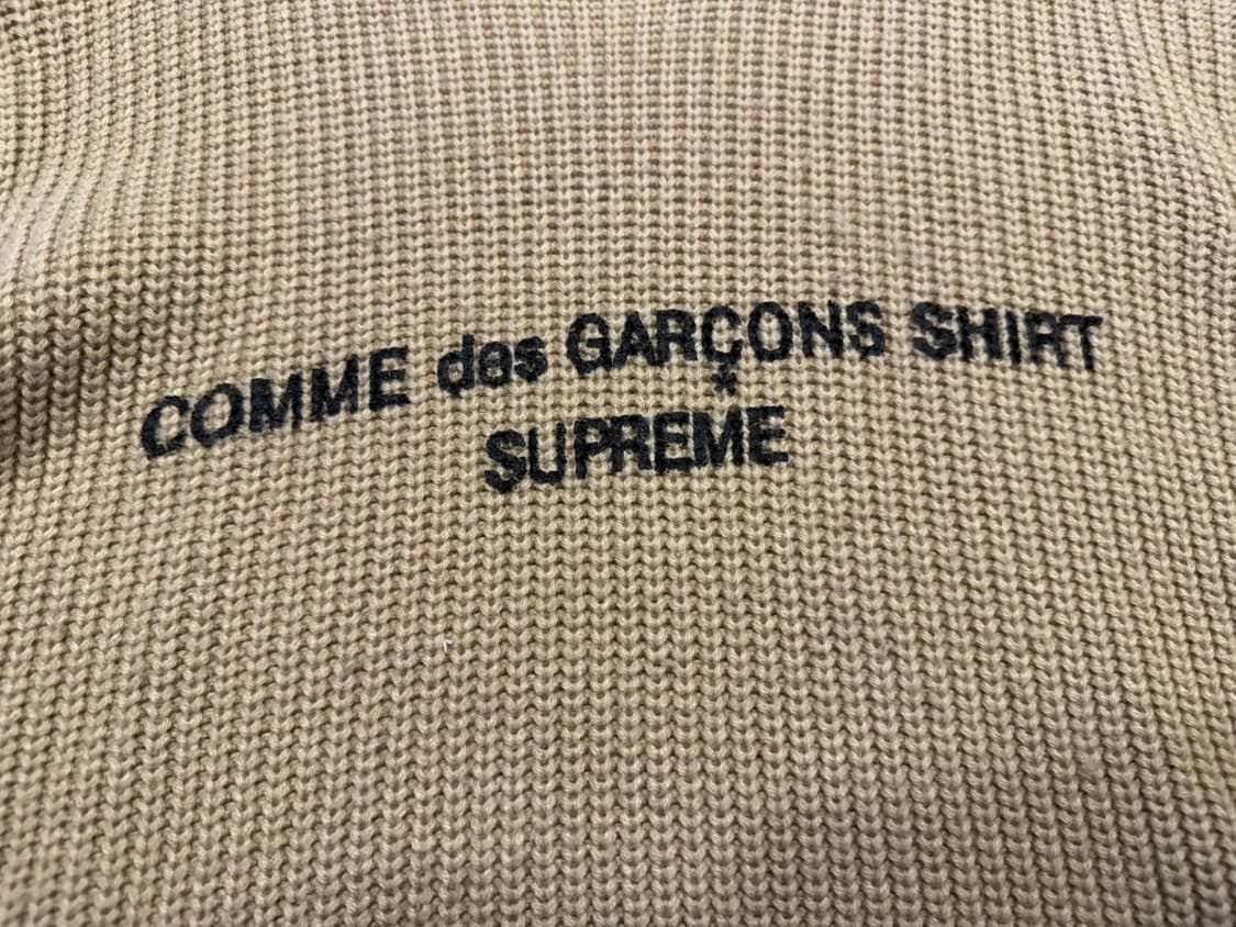 꼼데 X슈프림 니트 XL 상품이미지2