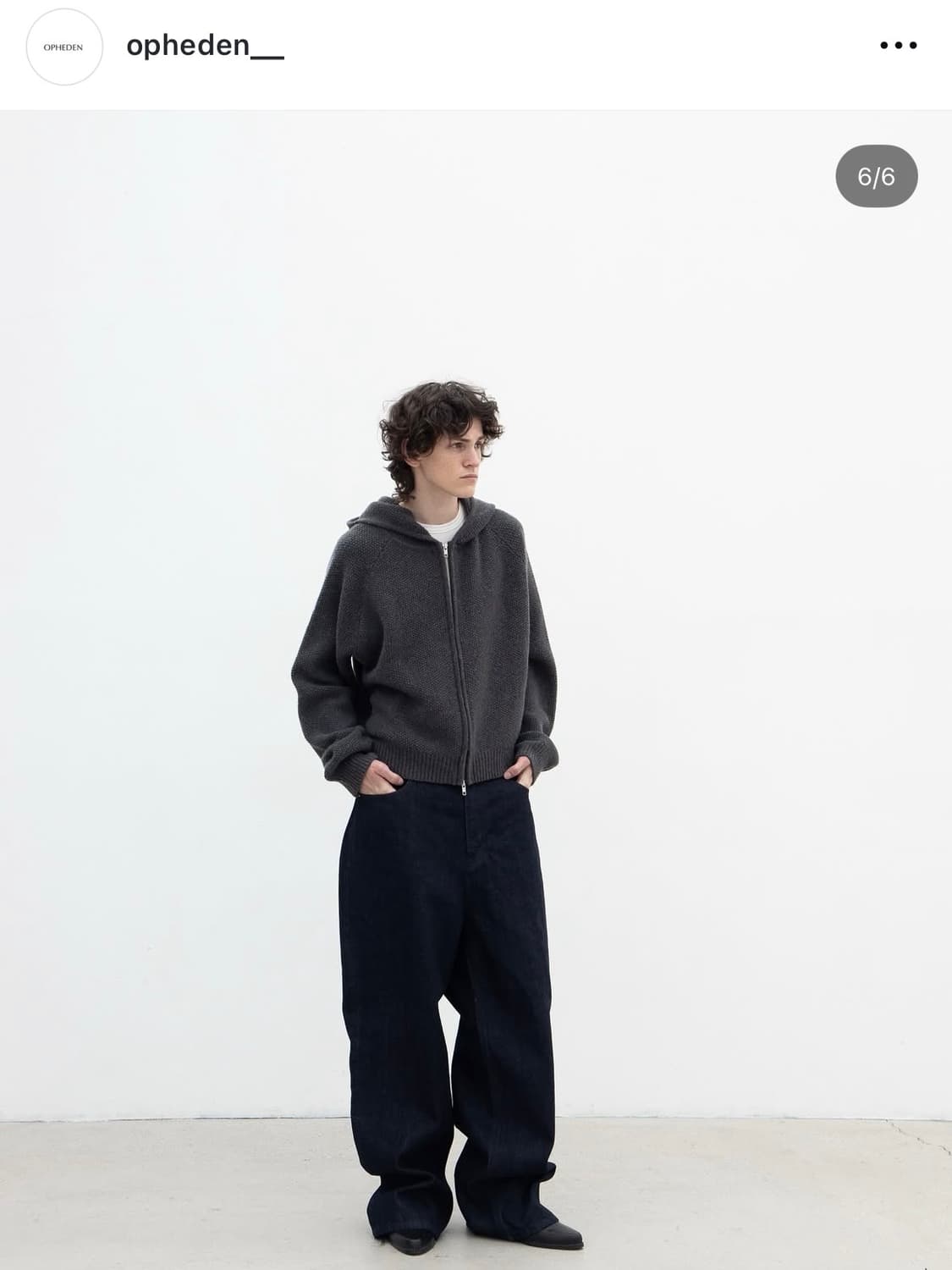 오브헤덴 집업후디 opheden knit Zip-up hoodie 상품이미지1