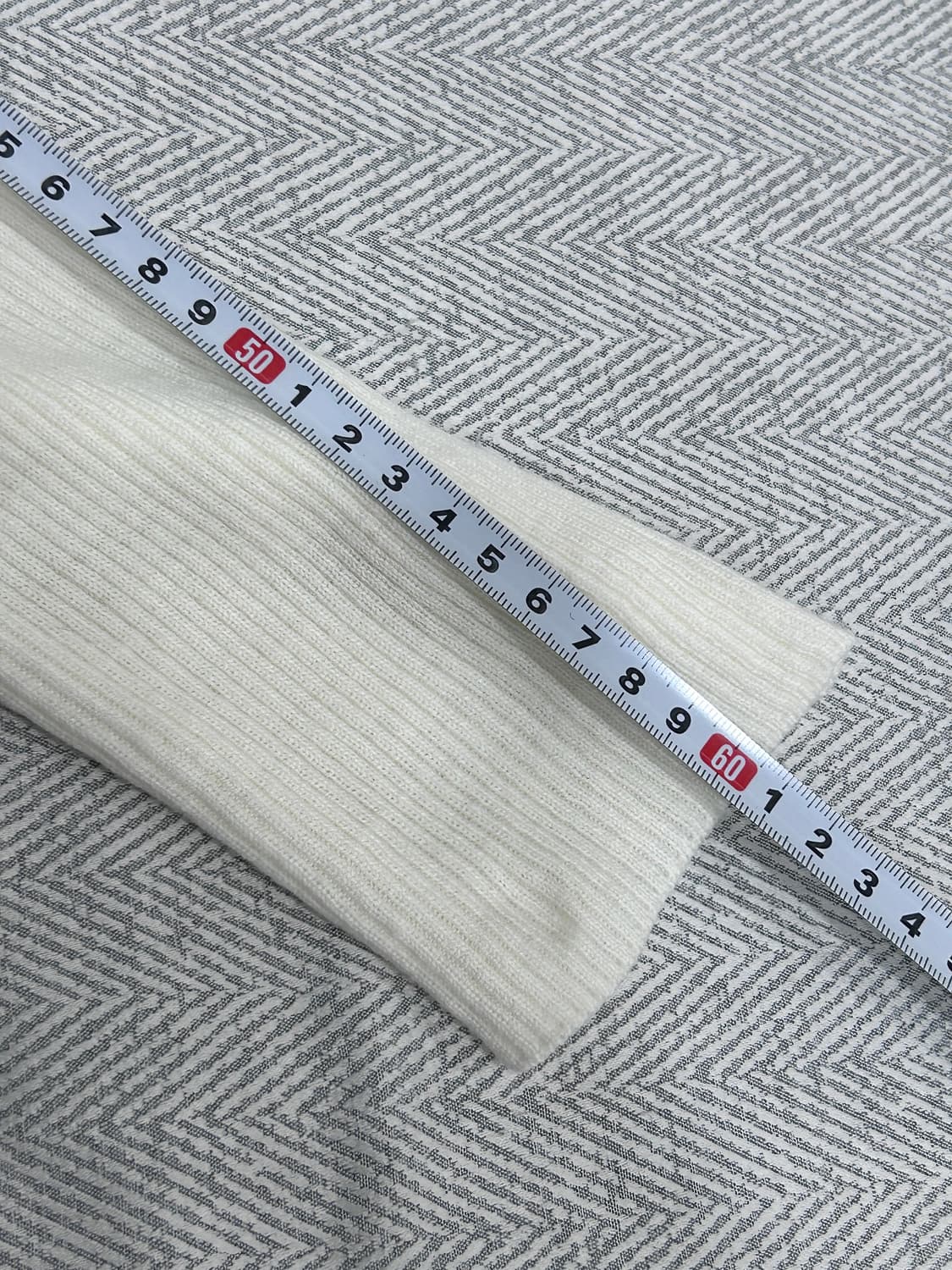 [F] 그로브 아이보리 세미크롭 긴팔 니트 티셔츠 여성 프리사이즈 상품이미지9