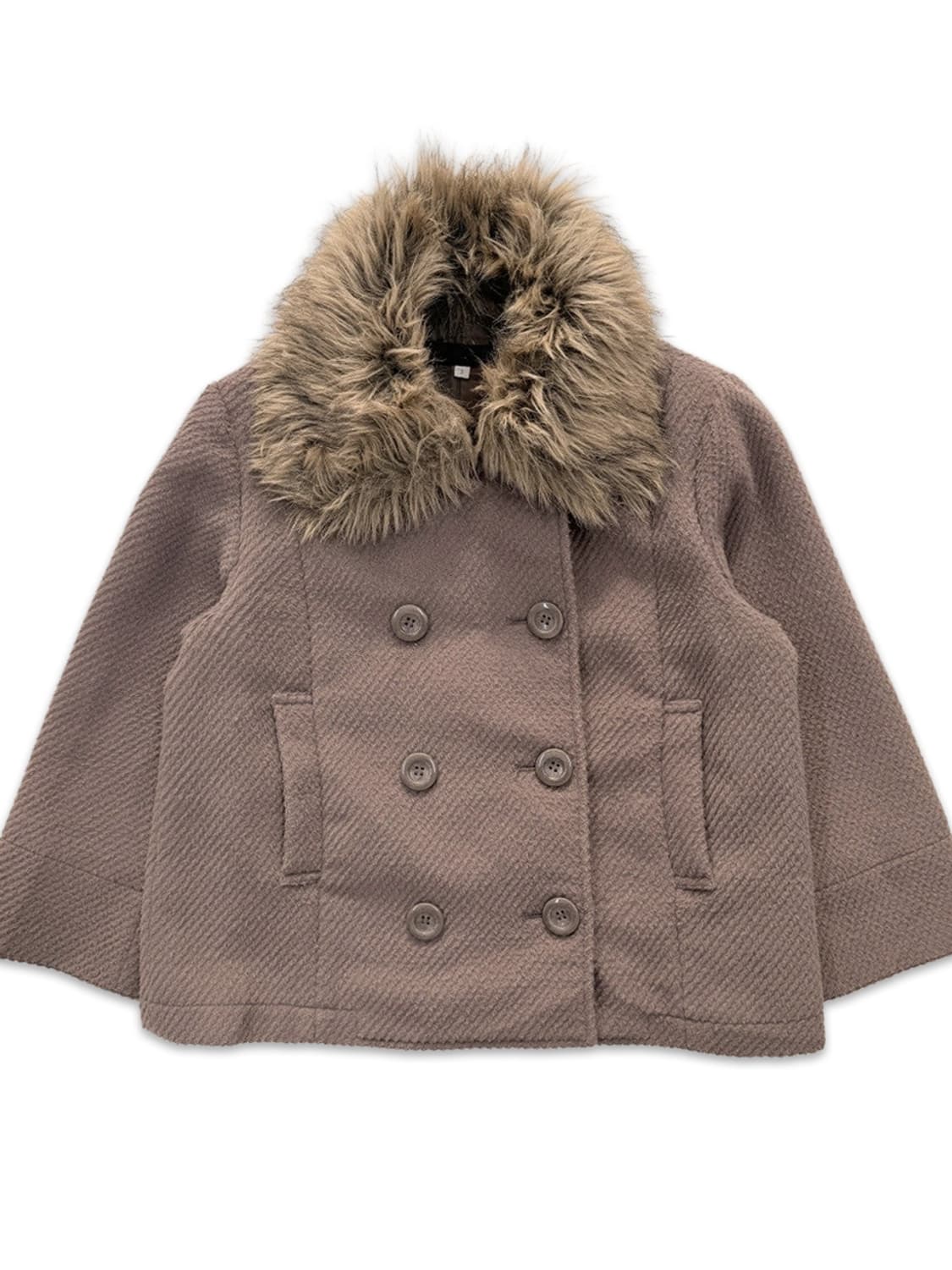 빈티지 브라운 7부 더블 코트 상품이미지1